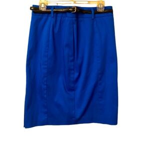 Apt 9 Royal Blue Pencil Skirt with Black Belt Size 6